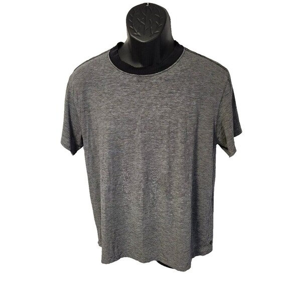 Lululemon Men's T-Shirt | Large, Gray Stripe, Crew Neck, No tag, Read Desc - Picture 1 of 8